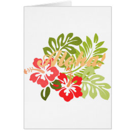 Cartão Aloha Hibiscus