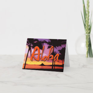 Cartão Aloha Sunset Notecard