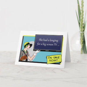 Cartão Alojamentos de Aniversário, Vintage Retro Lady com