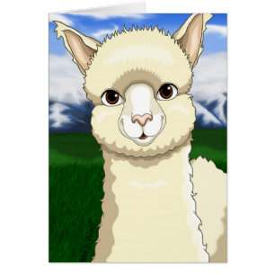 Cartão Alpaca bonito