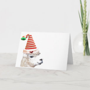 CARTÃO ALPACA COM CHRISTMAS HAT CHRISTMAS
