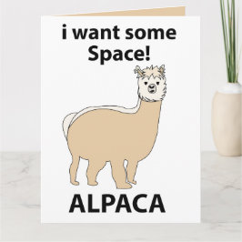 Cartão Alpaca, quero um pouco de espaço