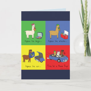 Cartão Alpaca Roadtrip Greeting Card