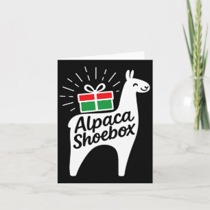 Cartão Alpaca Shoebox Natal Child Dando