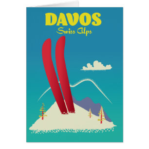 Cartão Alpes Suíços de Davos