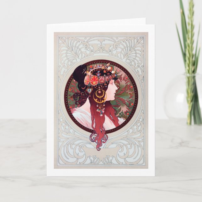 Cartão Alphonse Mucha (Frente)