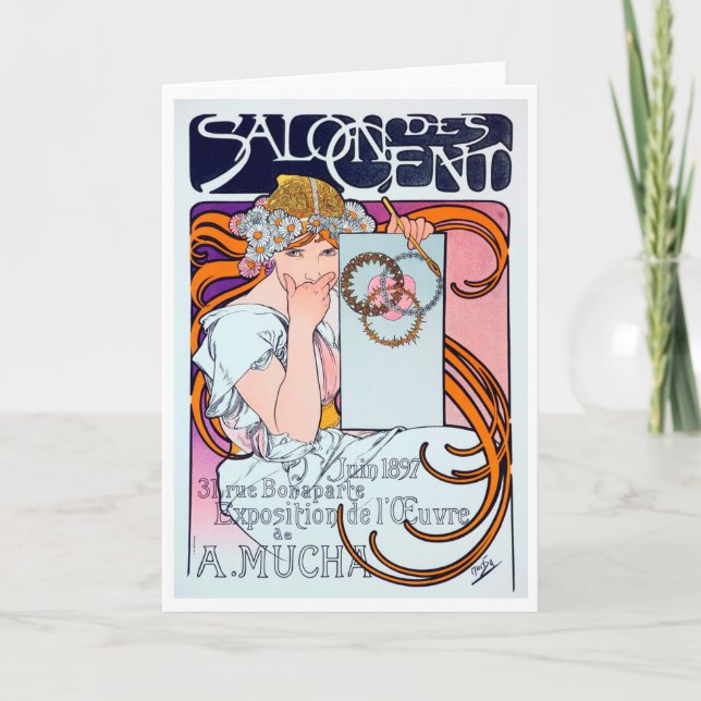 Cartão Alphonse Mucha (Frente)