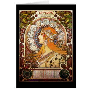 Cartão Alphonse Mucha Zodiac