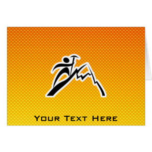 Cartão Alpinismo amarelo alaranjado