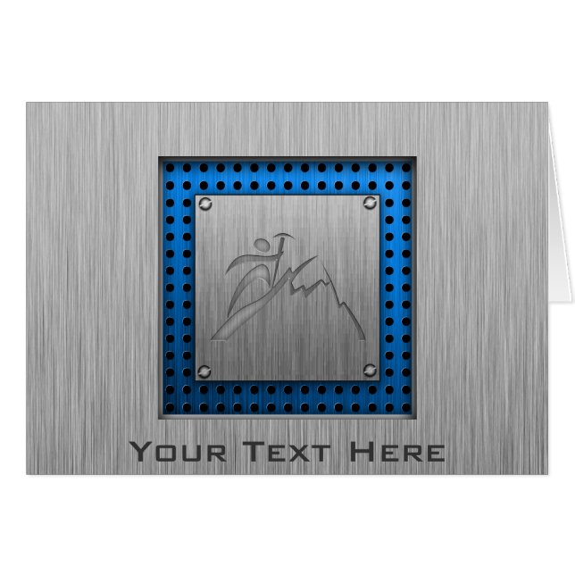 Cartão Alpinismo escovado do Metal-olhar (Frente Horizontal)