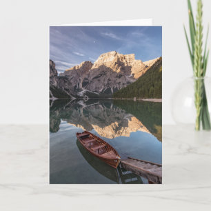 Cartão Alps de Dolomite Pragser Wildsee Tirol, Itália