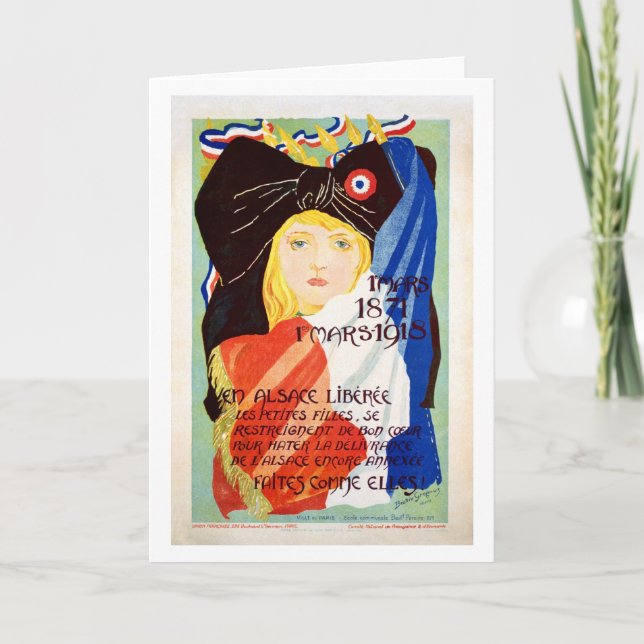 Cartão Alsácia liberada - francês (Frente)