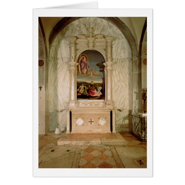 Cartão Altarpiece do St. Christina (Frente)