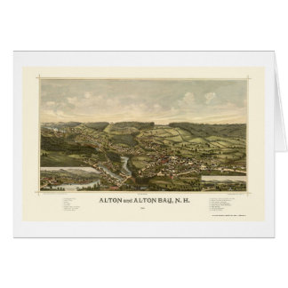 Cartão Alton, mapa panorâmico do NH - 1888