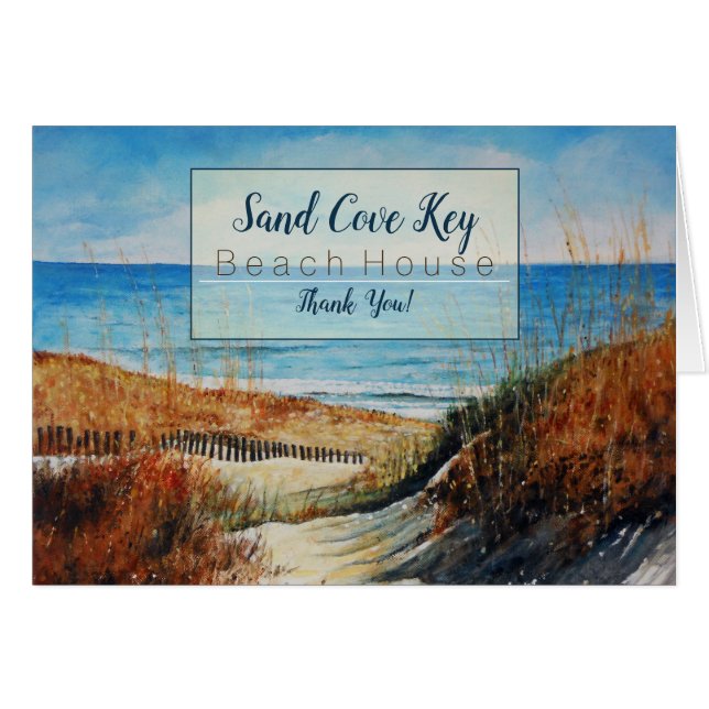 Cartão Aluguer De Areia E Areia | Obrigado (Frente horizontal)