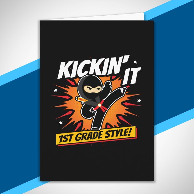 Cartão Aluno do Primeiro Ano - Volta às Aulas - 1ª Série (Criador carregado)