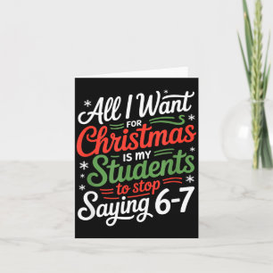 Cartão Alunos Dizendo 6-7 67 Seis Sete Professor Engraçad