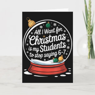Cartão Alunos Dizendo 6-7 67 Seis Sete Professor Engraçad