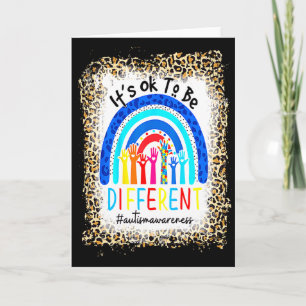 Cartão Alvejado É Ok Para Ser Diferente Conscientização d