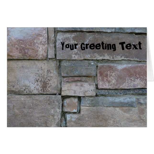 Cartão Alvenaria para o pedreiro ou a camada de tijolo (Frente Horizontal)