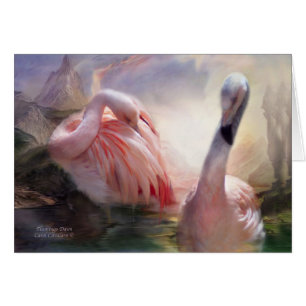 Cartão Alvorecer ArtCard do flamingo
