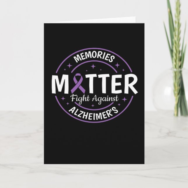 Cartão Alzheimer Brain Awareness Support Memories Matter (Frente)