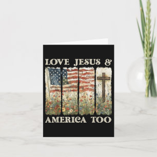 Cartão Ama E Jesus América Em 4 De Julho