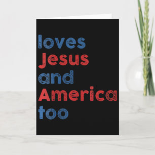 Cartão Ama Jesus E a América Também Uni Para Homens Mulhe