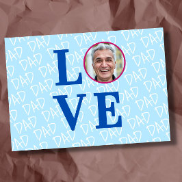Cartão Ama Pai Ama Pai nós te amamos Pai foto personaliza