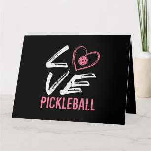 Cartão Ama Pickleball Coração Picle Ball Mulheres Meninas