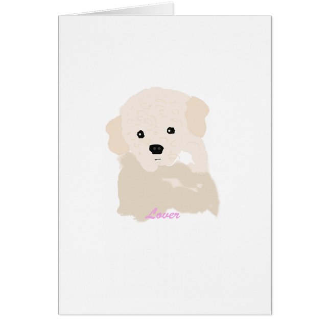 Cartão Amante da caniche (Frente)