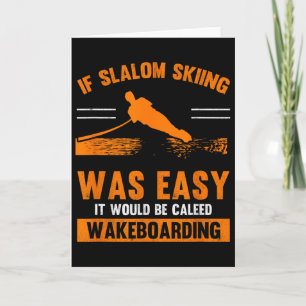 Cartão Amante da Onda Esportes Slalom Esqui Foi Fácil Esq