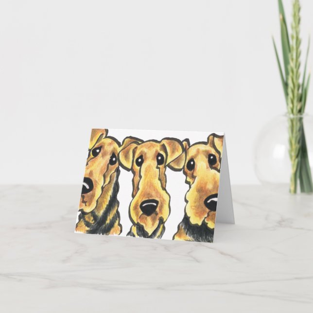 Cartão Amante de Airedale Terrier (Frente)