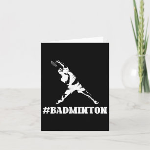 Cartão Amante de Badminton Esportista Engraçado Treinador