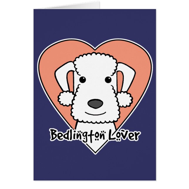 Cartão Amante de Bedlington (Frente)