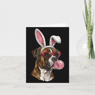 Cartão Amante de cão boxer coelho da páscoa