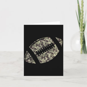 Cartão Amante de Futebol Camuflado Antigo Dia de Jogo Toq