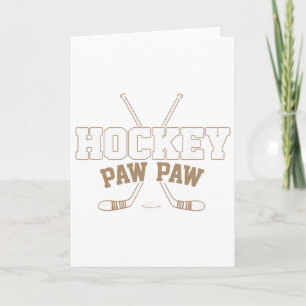 Cartão Amante de Hockey Vintage Paw Paw Hockey 