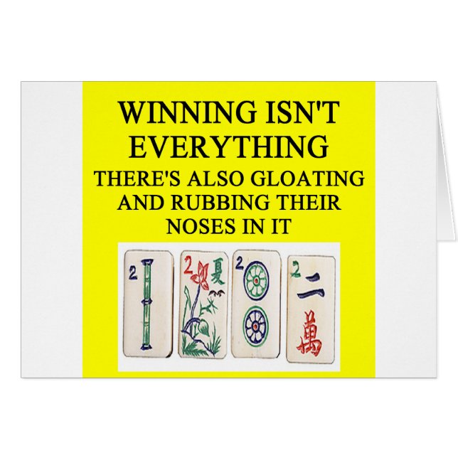 Cartão Amante de MAHJONG (Frente Horizontal)