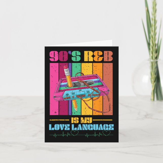 Cartão Amante de Música R&amp;b Rnb dos Anos 90 Para Home (Frente)