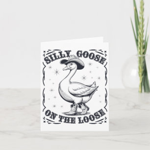 Cartão Amante de os animais Engraçado Bobo Goose Teacher
