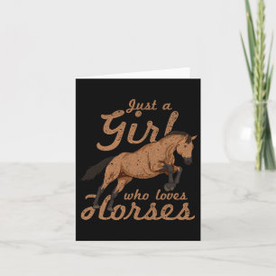 Cartão Amante de os animais Equestre Equestre Raparigas H