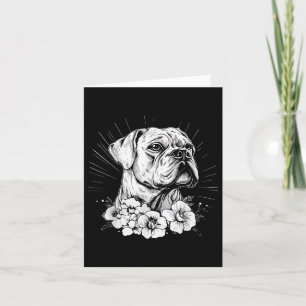 Cartão Amante de Tatuagem Estilo Boxer Retro Cachorro 