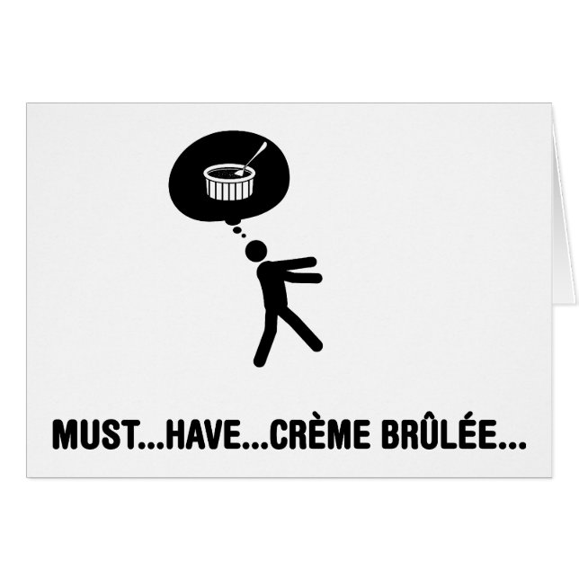 Cartão Amante do creme brulée (Frente Horizontal)