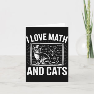 Cartão Amante do Gato da Matemática Professor de Matemáti