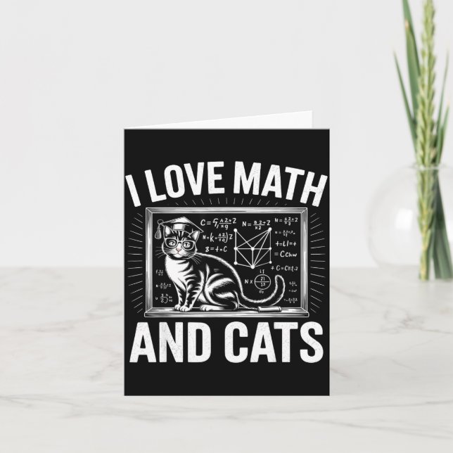 Cartão Amante do Gato da Matemática Professor de Matemáti (Frente)