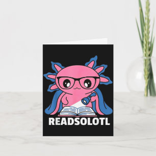Cartão Amante do livro axolotl Readsolotl engraçado leitu