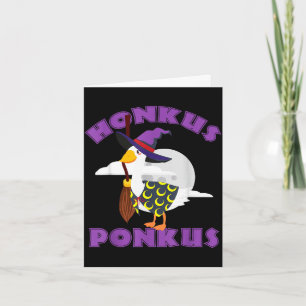 Cartão Amante do pato de chapéu de bruxa Honkus ponkus