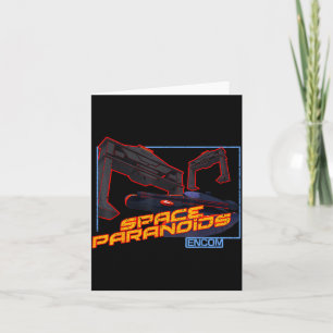 Cartão Amante Espacial Retro Espaço Vintage Engraçado Par
