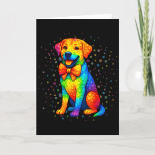 Cartão Amantes de Cães Labrador Bolinhas Feliz Dia das Bo